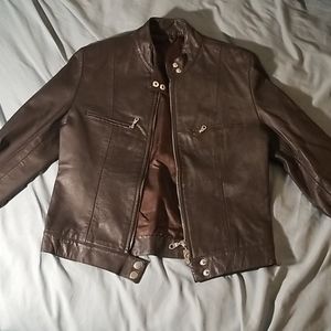 🌄Spring Clear-out🌄Brown light faux leather jacket